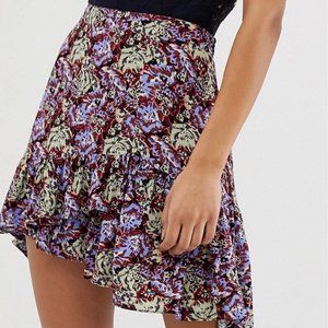 Free People Peach Pop Ruffle Skirt